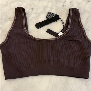 SKIMS phoenix/truffle Ribbed Sports Bra